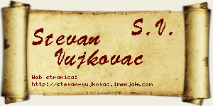 Stevan Vujkovac vizit kartica